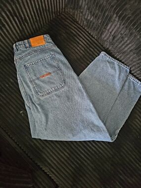 CCS Skateboarding Rinsed Blue Baggy Taper Jeans 34×30